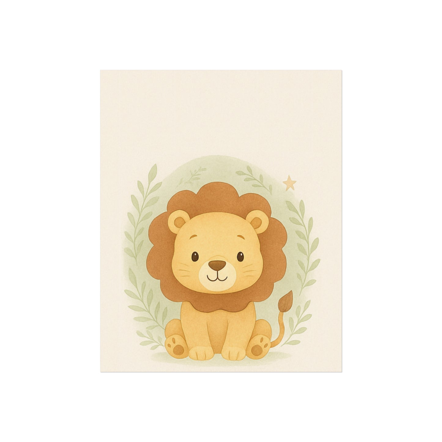 Cute Jungle Lion Fine Arts Poster