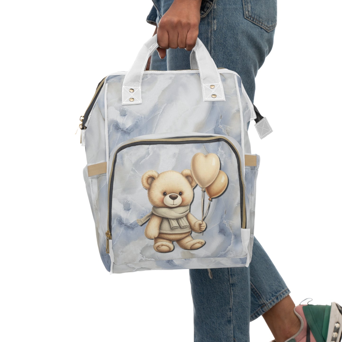 Cute Teddy Bear Diaper Backpack - Baby Bag for Moms, Stylish & Functional