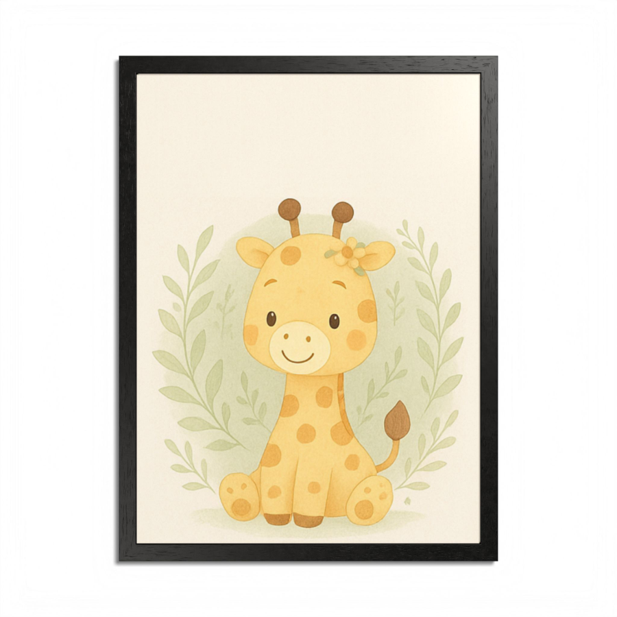 Cute Giraffe Art Print,