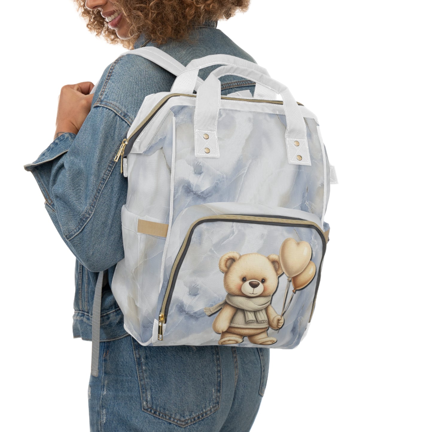 Cute Teddy Bear Diaper Backpack - Baby Bag for Moms, Stylish & Functional