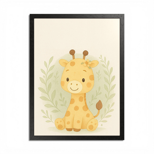 Cute Giraffe Art Print,