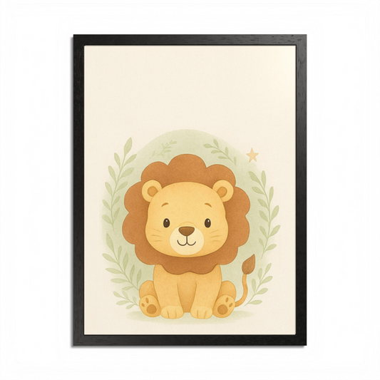 Cute Jungle Lion Fine Arts Poster
